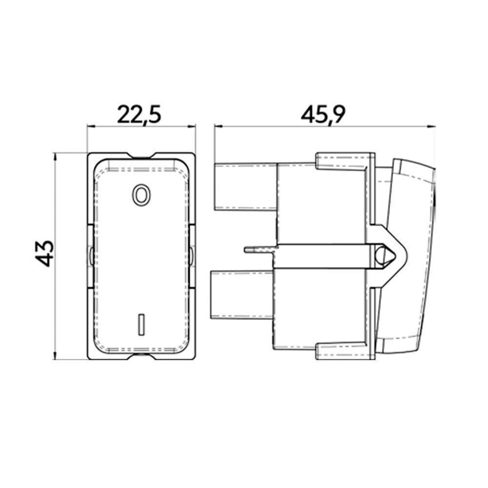 Módulo Interruptor Bipolar Simples Margirius B3 25a Branco - 2