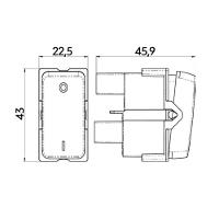 Módulo Interruptor Bipolar Simples Margirius B3 25a Branco - 2