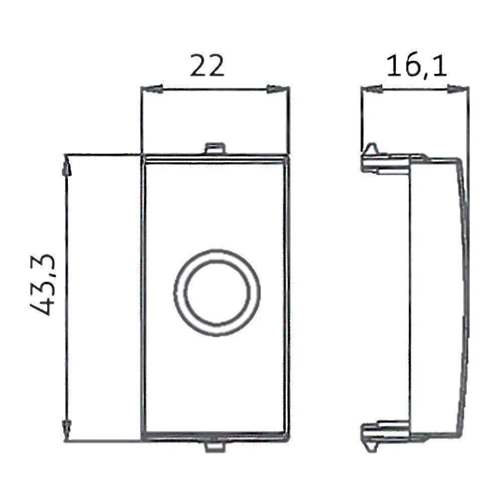 Módulo Saída De Fio Margirius Sleek 2 Unidades Branco - 2