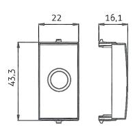 Módulo Saída De Fio Margirius Sleek 2 Unidades Branco - 2