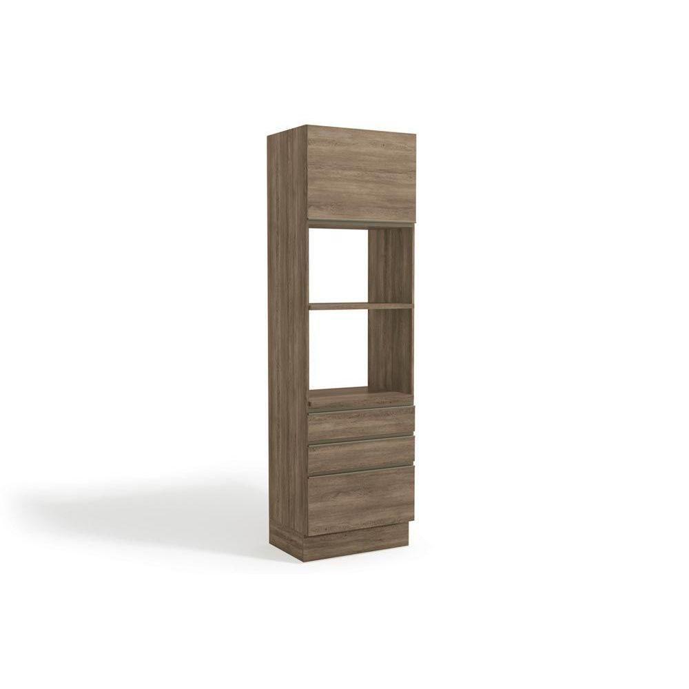 Paneleiro De Cozinha Modulado Maxxi G750 C/ 1 Porta E 3 Gavetas Nogal - Kappesberg - 1