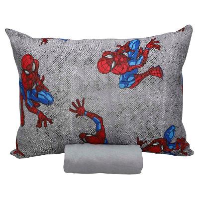 Jogo De Cama Portallar Solteiro Malha 100% Algodão Disney Marvel Spider Wall 2 Pçs Cinza