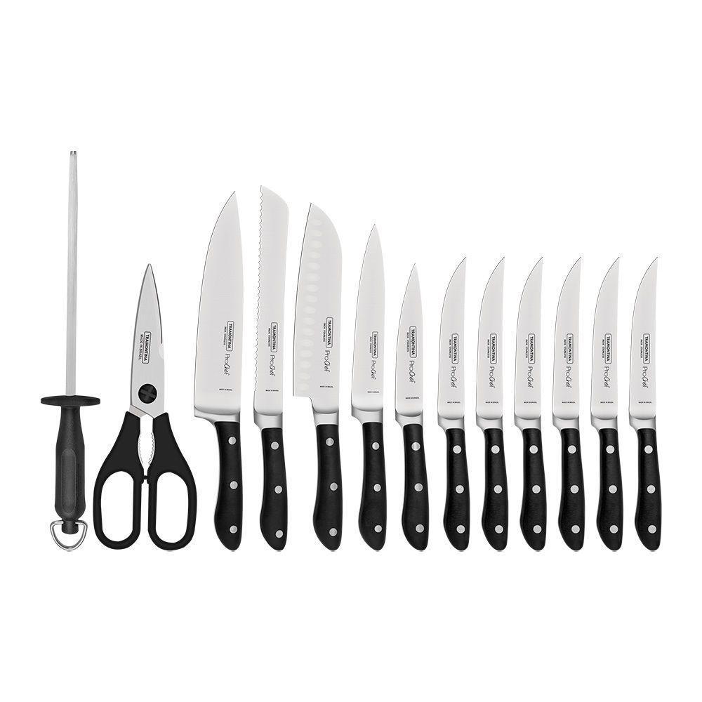 Jogo De Facas 14 Peças Tramontina Prochef 24199050 Preto Preto 24199050 - 2