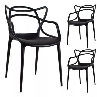 Kit Com 3 Cadeiras Allegra Resistente Design Moderno E Conforto Para Sala, Escritório E área Externa