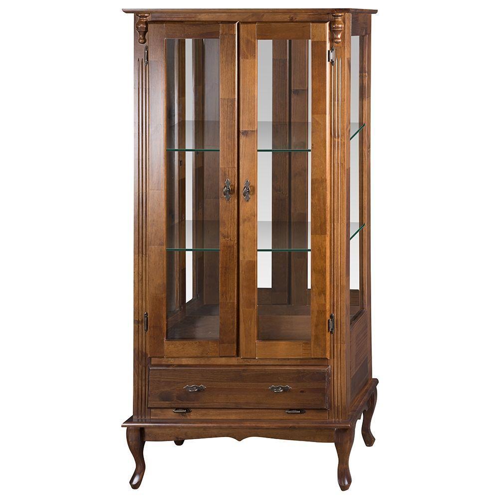 Cristaleira Espelhada c/2pt 2 Prateleiras De Vidro 1 Gaveta - 1