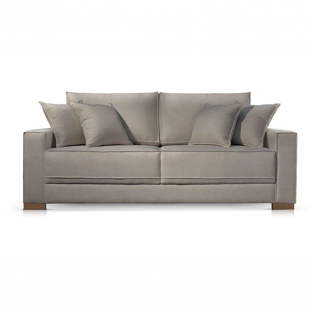 Sofá 2 Lugares Fixo Living Hotello Linho Cinza 07t 1,8m - 4