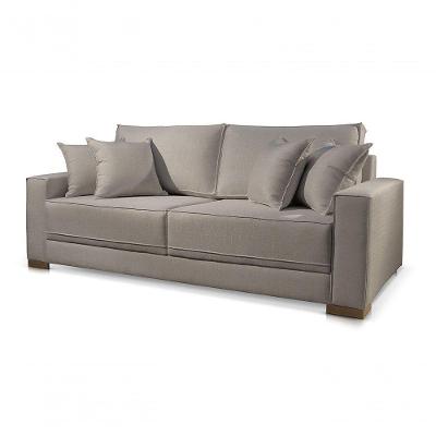 Sofá 2 Lugares Fixo Living Hotello Linho Cinza 07t 1,8m
