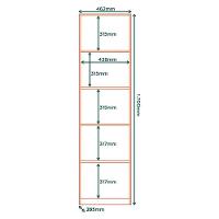 Armario Multiuso 2 Portas 170 Cm Mdp Lara Mu019 Neve Mxm - 6