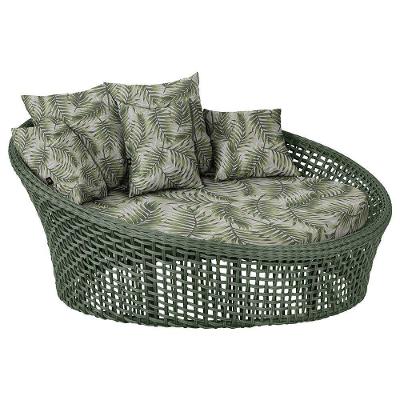 Chaise Hungria Pintura Preta Corda Náutica E5 Trama Original Verde