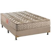 Cama Box Casal: Colchão Espuma Paropas D33 Pasquale + Base CRC Suede Clean(138x188) - 1