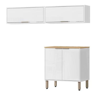 Armarios Lavanderia 3 Modulos 160 Cm Glor Branco Neve Mxm
