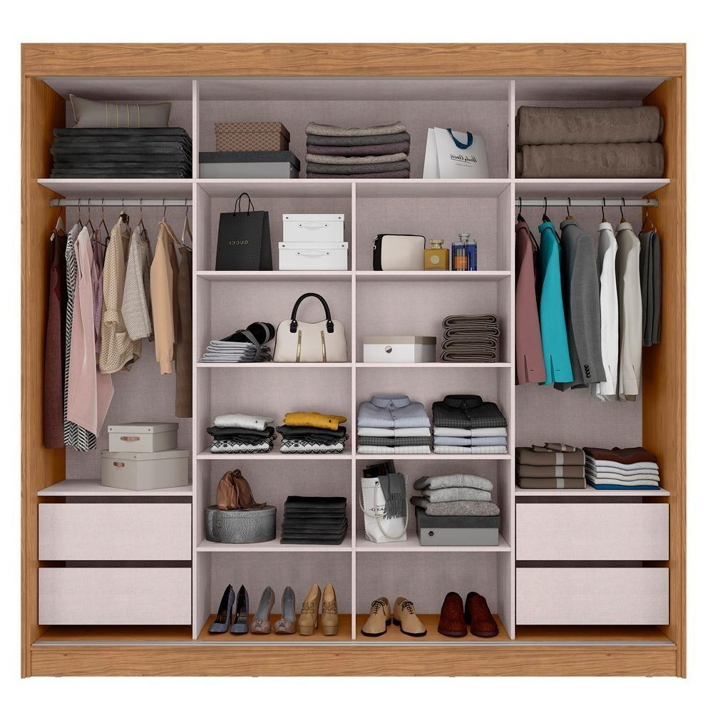 Guarda Roupa Casal 2p Correr Mdf 244 Cm Rd024 Nero Mxm Nero - 2