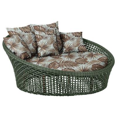 Chaise Hungria Pintura Marrom Corda Náutica E6 Trama Verde