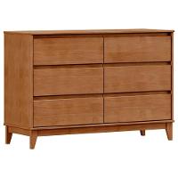 Comoda 6 Gavetas Mdf 125 Cm 2815 Milani Store Freijo - 1