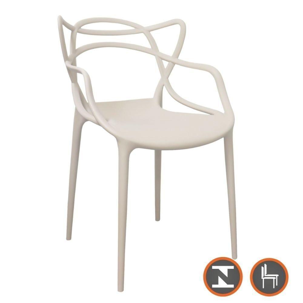 Kit 4 Cadeiras Empilhável Inmetro Aviv Master Allegra Fratini Polipropileno Fendi Suporta 182kg - 2