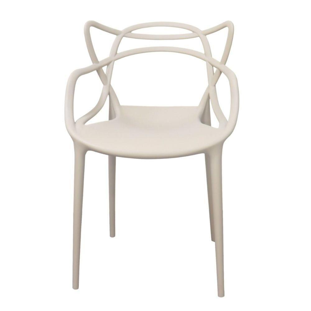 Kit 4 Cadeiras Empilhável Inmetro Aviv Master Allegra Fratini Polipropileno Fendi Suporta 182kg - 3