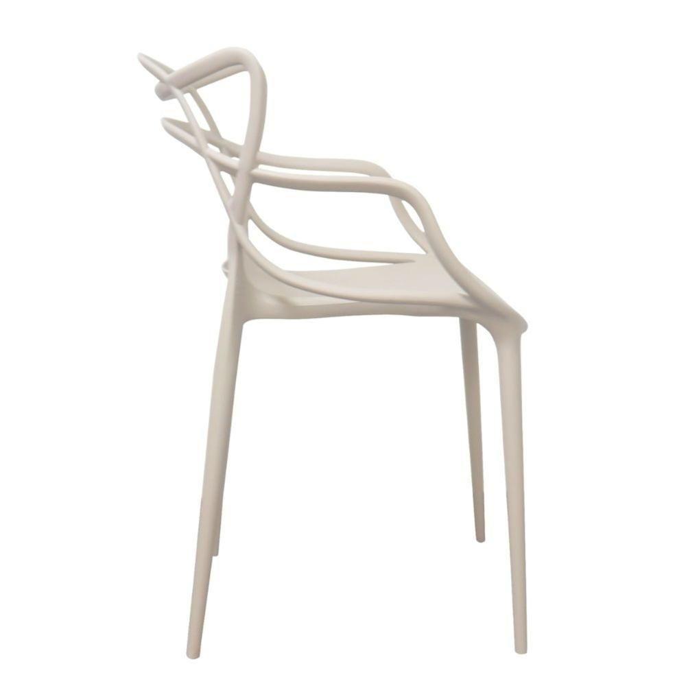 Kit 4 Cadeiras Empilhável Inmetro Aviv Master Allegra Fratini Polipropileno Fendi Suporta 182kg - 4