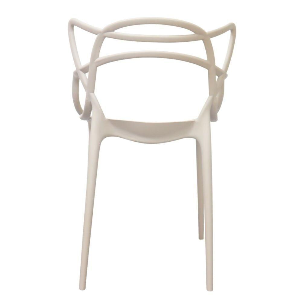 Kit 4 Cadeiras Empilhável Inmetro Aviv Master Allegra Fratini Polipropileno Fendi Suporta 182kg - 5