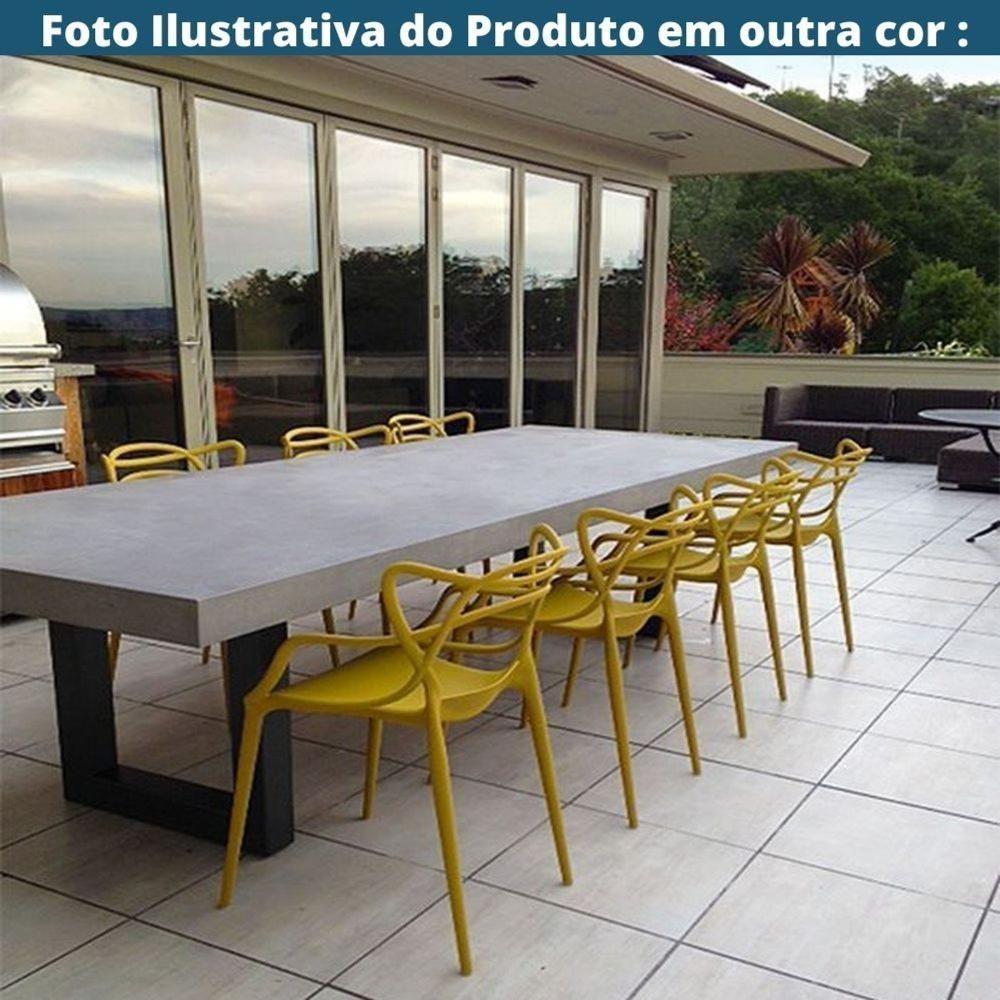 Kit 4 Cadeiras Empilhável Inmetro Aviv Master Allegra Fratini Polipropileno Fendi Suporta 182kg - 6