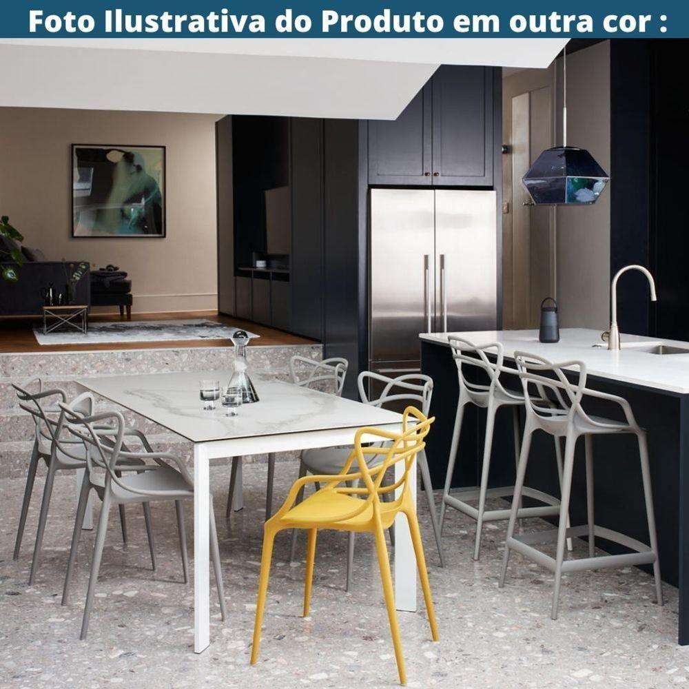 Kit 4 Cadeiras Empilhável Inmetro Aviv Master Allegra Fratini Polipropileno Fendi Suporta 182kg - 8