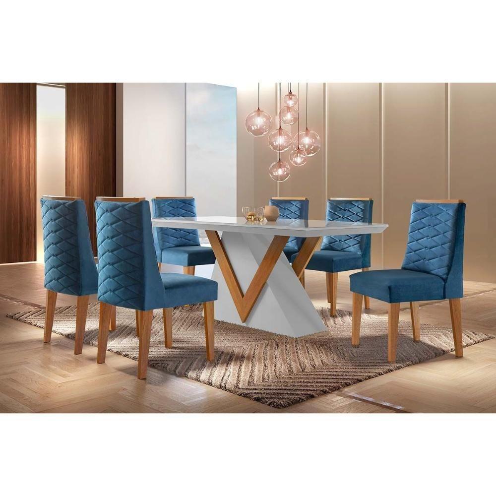 Kit 2 Cadeiras Sala Jantar Dafne 2 Un Imbuia-suede Capuccino - Rufato - 3