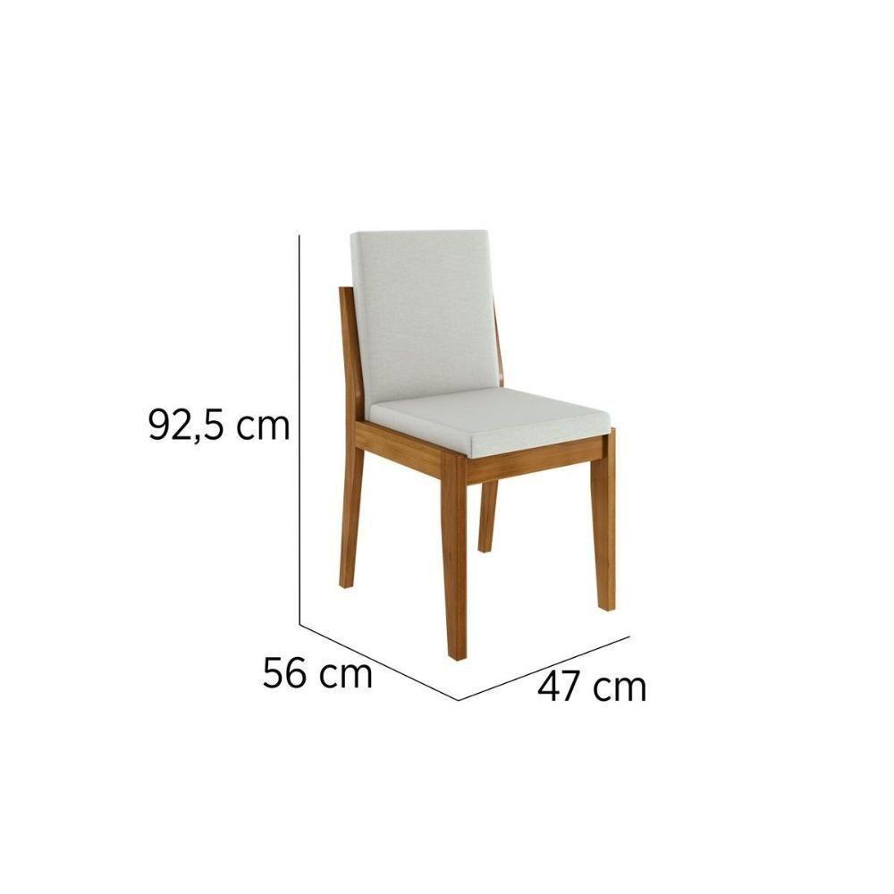 Cadeira Sala De Jantar Lady Kit 6 Uni Natural - Nesher - 2