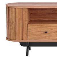 Rack Para Sala De Estar Tv 60 Pol Orgânico 180cm Penina D03 Freijó Preto Fosco - Lyam Decor - 7