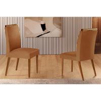 Kit 2 Cadeiras Sala Jantar Athenas 2 Un Madeira Capuccino-suede Grafite - Rufato - 5