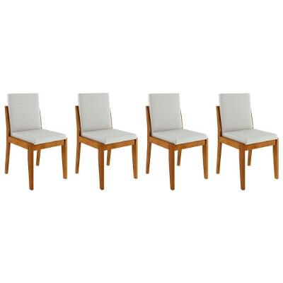 Cadeira De Cozinha Lady Kit 4 Uni Natural