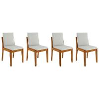 Cadeira De Cozinha Lady Kit 4 Uni Natural - 1