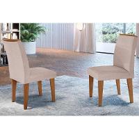 Kit 2 Cadeiras Sala Jantar Lunara 2 Un Imbuia-linho Bege Turim - Rufato - 1