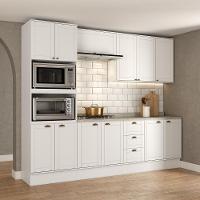 Armário De Cozinha Completa C Balcão Milla Bloom Carraro Branco - 1