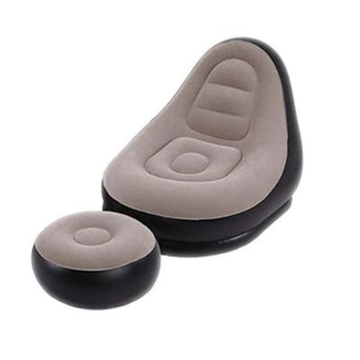 Sofa Poltrona Inflavel Kit 2 Em 1 Com Puff Ultra Lounge Portatil