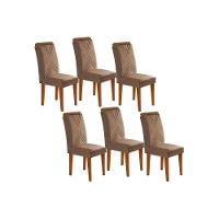 Kit 2 Cadeiras Sala Jantar Amsterdã 6 Un Imbuia Suede Capuccino Rufato - 1