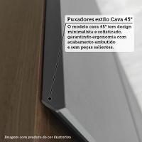 Armário Aéreo Canto Diagonal 74cm 2 Portas Slim Luciane Móve Freijó/cinza Cristal - 5