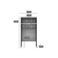 Módulo De Quarto Solteiro Armário Ponte Aéreo Rizon-linea C- 3 Portas Cumaru Ripado 3d - Novo Horizonte - 3