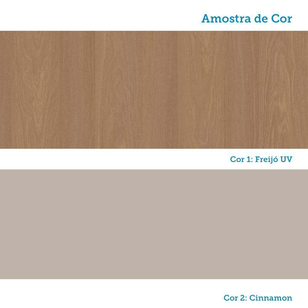 Armário Aéreo 120cm 3 Pts Elegance Luciane Móveis Freijó/cinammon - 3