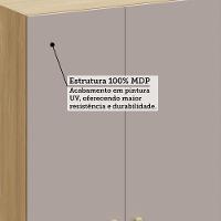 Armário Aéreo 120cm 3 Pts Elegance Luciane Móveis Freijó/cinammon