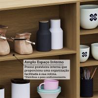 Armário Aéreo 120cm 3 Pts Elegance Luciane Móveis Freijó/cinammon - 5