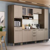Cozinha Completa 6 Peças Com Espaço Para Microondas Tampo E Nogueira Dourado/cinammon - 2