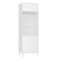 Paneleiro 70cm 3 Portas E 2 Nichos Para Forno Microondas Dor Branco/branco Supremo - 1