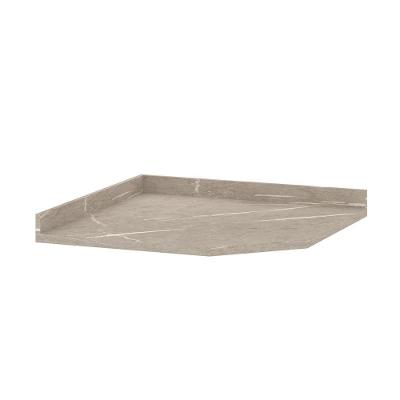 Tampo Para Balcão Canto Diagonal 74cm Classic Luciane Móveis Quartzo Beige