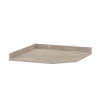 Tampo Para Balcão Canto Diagonal 74cm Classic Luciane Móveis Quartzo Beige - 1