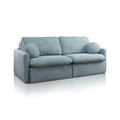 Sofá Cama Oslo Luxo Retrátil 1.80m Veludo Jc Estofados Azul