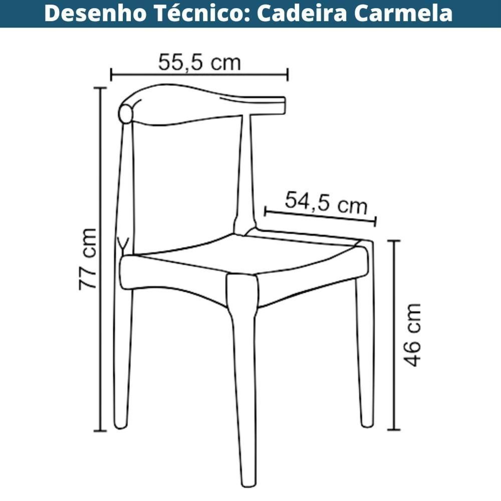 Cadeira Carmela Rivatti Encosto E Base Em Madeira De Elmo E Assento Em Trama Corda Natural - 2