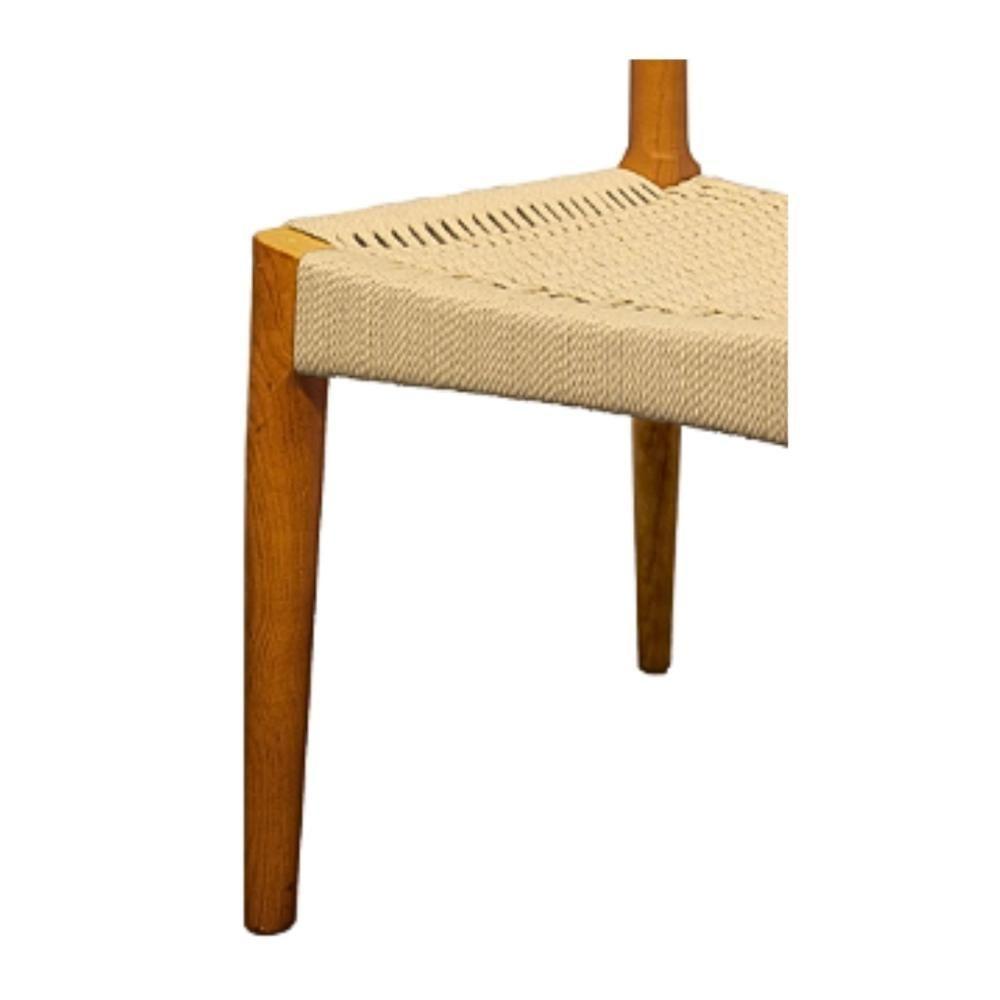 Cadeira Carmela Rivatti Encosto E Base Em Madeira De Elmo E Assento Em Trama Corda Natural - 3