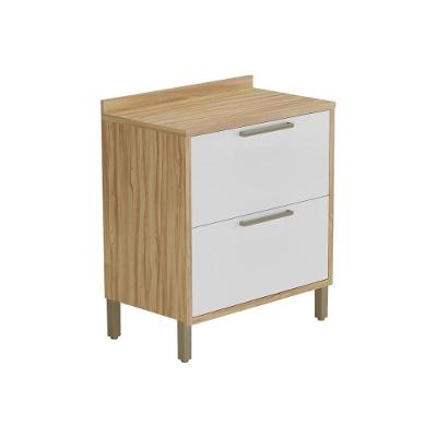 Módulo Cozinha Ronipa Syrah Balcão 1 Porta E 1 Gaveta Com Tampo 80cm Amendoa Off White Ronipa
