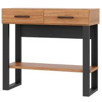 Aparador Para Sala De Estar 2 Gavetas Lindy D03 Freijó Preto Fosco - Lyam Decor