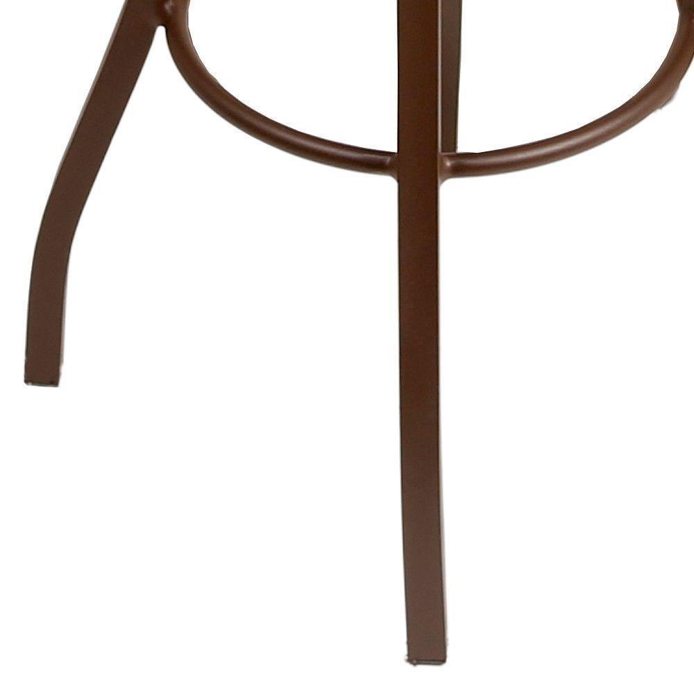 Mesa Bistrô Tampo Ripado Alumínio Ripado Balcão Cozinha área Marrom - 6