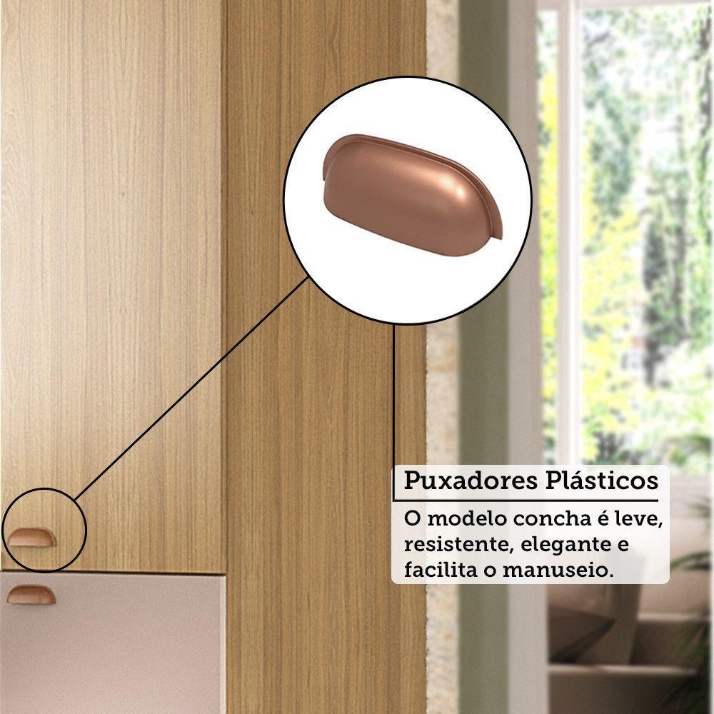 Paneleiro Duplo 70cm 4 Portas Classic Luciane Móveis Freijó/freijó Brasil/petala Rosa - 6